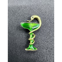 Бижутерия медицинская (чаша со змеей) зеленая