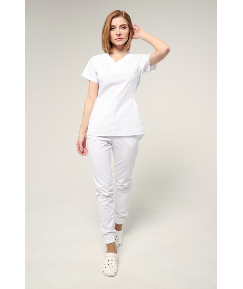 Medical suit Celeste White, Short sleeve