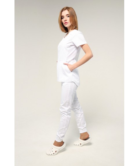 Medical suit Celeste White, Short sleeve