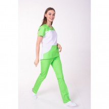 Medical suit Sydney white/lime