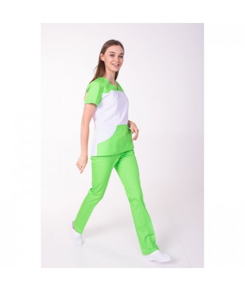 Medical suit Sydney white/lime