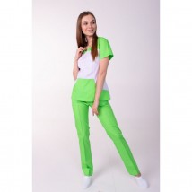 Medical suit Sydney white/lime