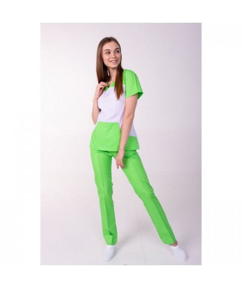 Medical suit Sydney white/lime