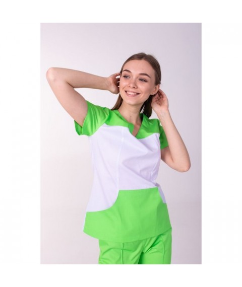 Medical suit Sydney white/lime