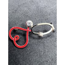 Medical jewelry (black heart stethoscope)