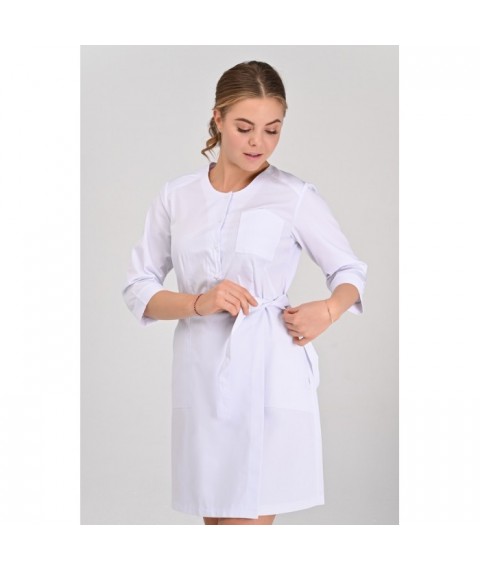 Women's medical gown California, White 3/4