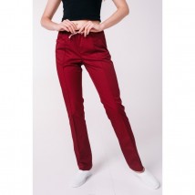 Medical pants with pockets for women, Bordeaux 48