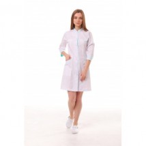 Women's medical gown Beijing White-mint 3/4 46