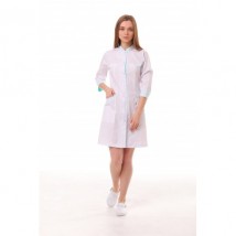 Women's medical gown Beijing White-mint 3/4 48