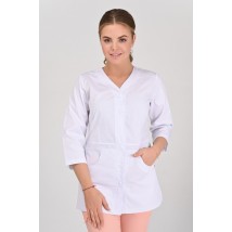 Medical jacket Alanya (button) 3/4, White 50