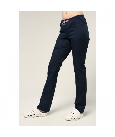 Medical pants with pockets for women, Dark blue 50