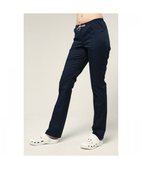 Medical pants with pockets for women, Dark blue 54