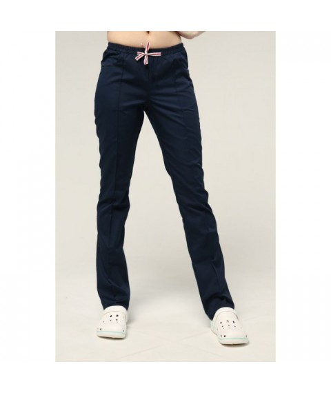 Medical pants with pockets for women, Dark blue 58