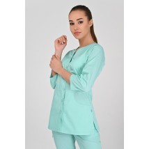 Medical jacket Alanya (button) 3/4, Mint 46