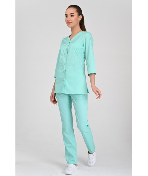 Medical jacket Alanya (button) 3/4, Mint 48