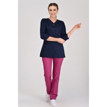 Medical jacket Alanya (button) 3/4, Dark blue 62