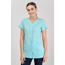 Medical jacket Alanya (button) Mint, Short Sleeve 48