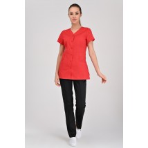 Medical jacket Alanya (button) Red, Short Sleeve 44