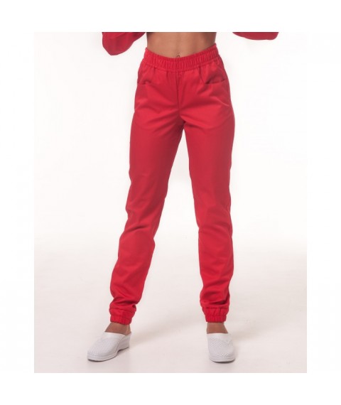 Medical pants Parma for women, Red 44