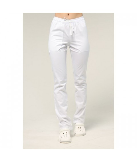 Straight medical pants for women, White 56