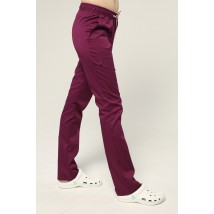 Women's straight medical pants Plum 42