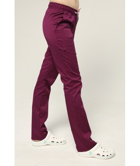 Women's straight medical pants Plum 42