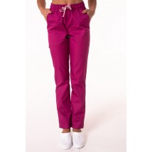 Straight medical pants for women Fuchsia 44