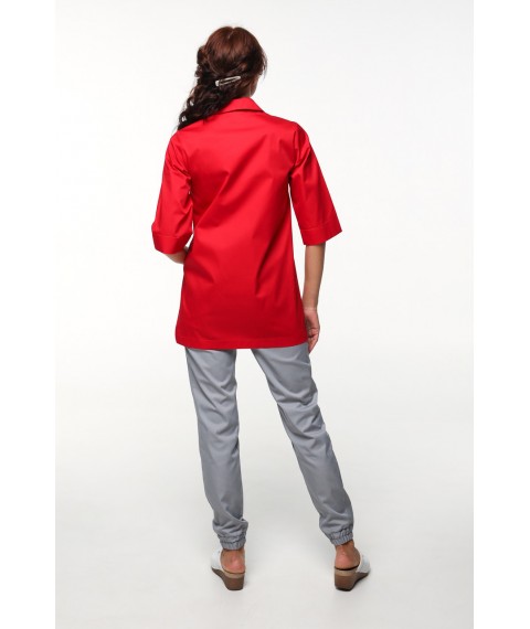 Medical jacket Navara 3/4 Red 50