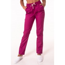 Straight medical pants for women Fuchsia 48