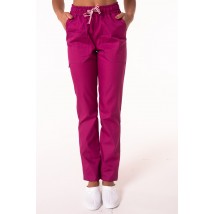 Straight medical pants for women Fuchsia 48