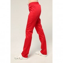 Women's straight medical pants, Red 54