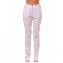 Medical pants Dallas with zipper, White 42