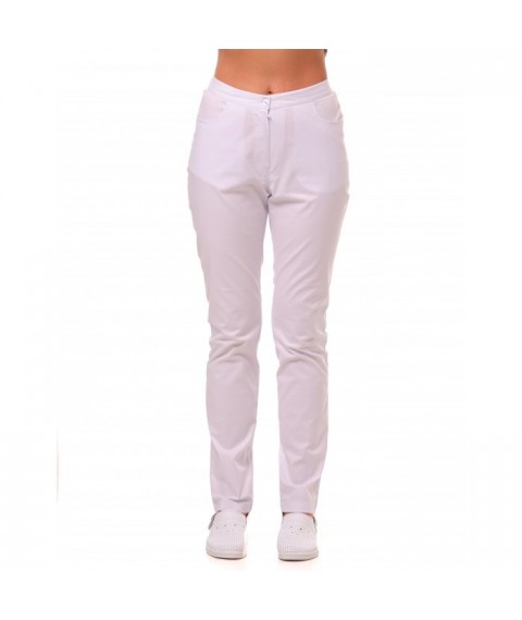 Medical pants Dallas with zipper, White 56