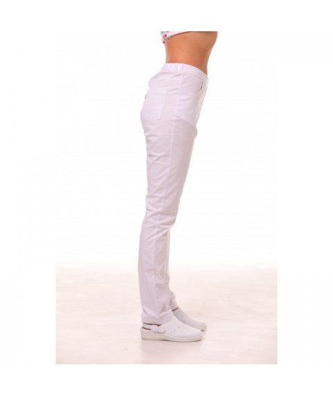 Medical pants Dallas with zipper, White 60