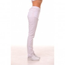 Медицинские штаны Даллас с молнией, Белые 60