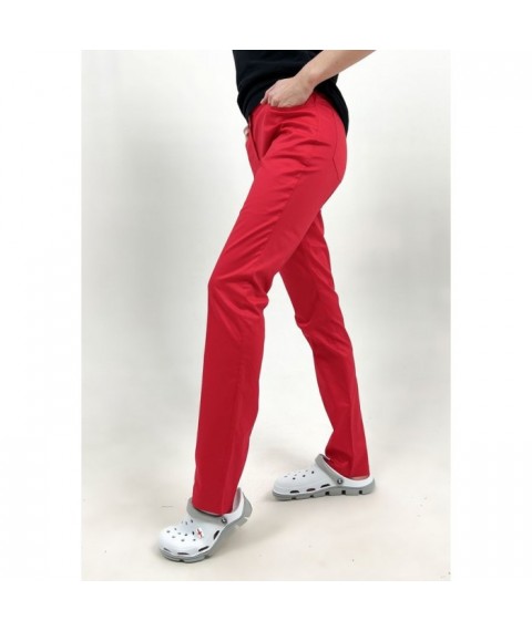 Medical pants Dallas with zipper, Red 46