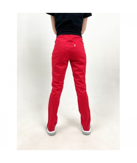 Medical pants Dallas with zipper, Red 46