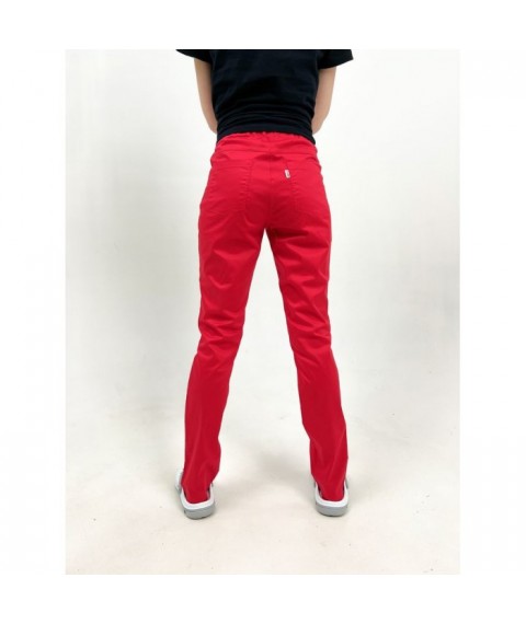 Medical pants Dallas with zipper, Red 56