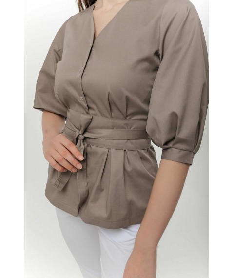 Medical jacket Ravenna 3/4 Dark-cappuccino 52