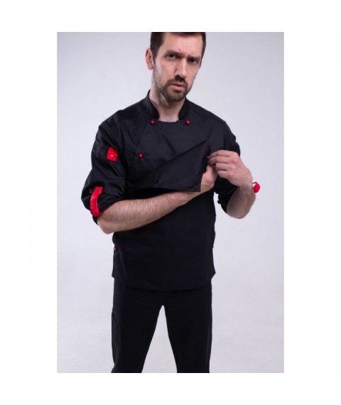 Chef's jacket Provence, black and red 52