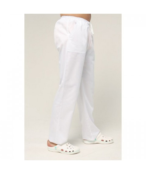 Men's medical pants, White 60