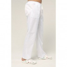 Men's medical pants, White 62