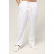 Men's medical pants, White 64