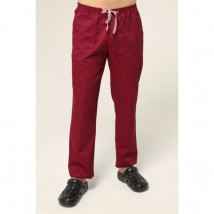 Men's medical pants, Burgundy 44