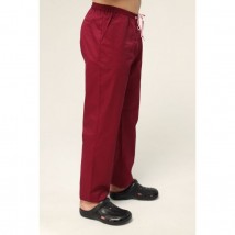 Men's medical pants, Burgundy 44