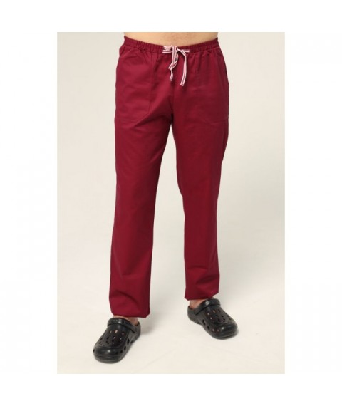 Men's medical pants, Burgundy 46