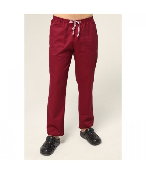Men's medical pants, Burgundy 48