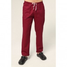 Men's medical pants, Burgundy 50