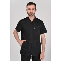 Medical suit Bristol Black, dark gray stitching 62