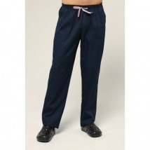 Men's medical pants, dark blue 52